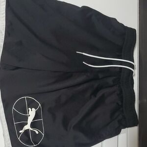 Puma Black Sports Shorts with White Accents